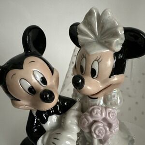 Vintage Disney Ceramic Minnie & Mickey Figurine/Wedding Cake Topper
